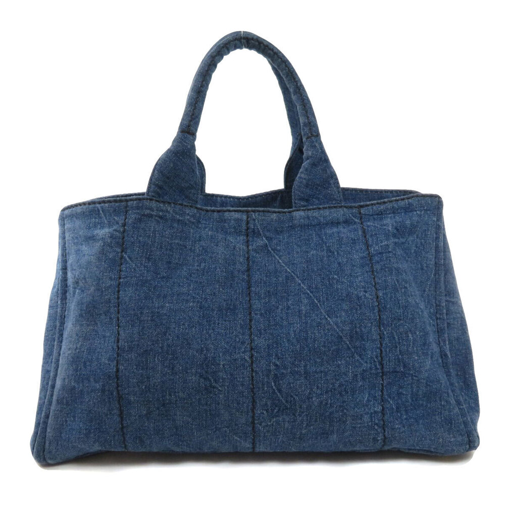 Prada Canapa Tote Bag Denim 2way Blue